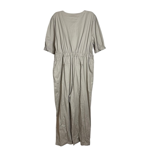 Halston Belted Button Front Khaki Jumpsuit XXL NWT - Picture 9 of 10